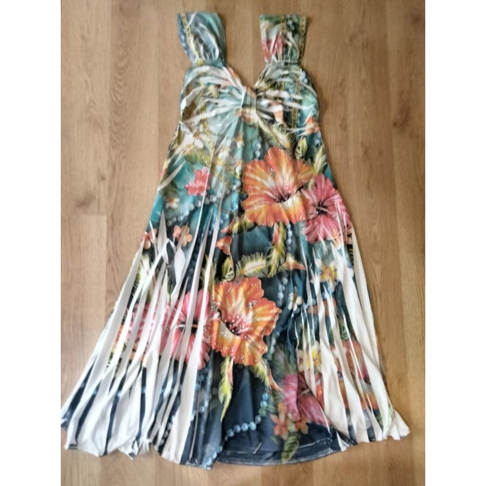 J Mode USA Women's Floral‎ Dress With Rhinestones Size Small